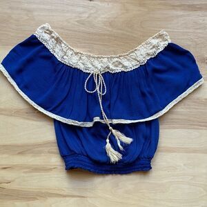 Royal Blue Crop Top